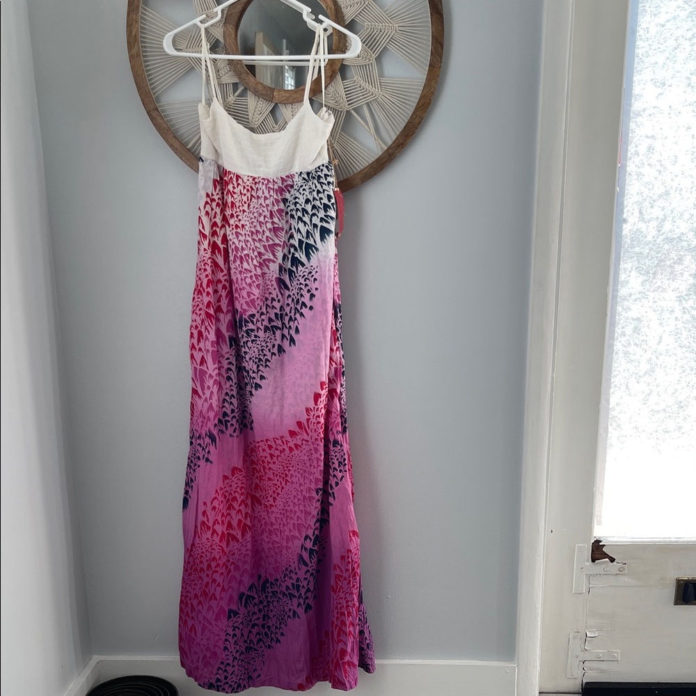Billabong Pink and White Maxi Dress